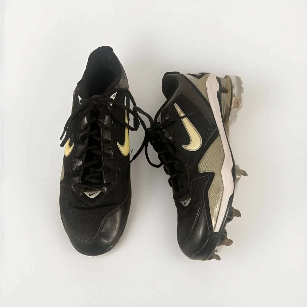 Nike Shod Fuse 2 Metal Baseball Cleats Size 11.Black / Metallic Silver